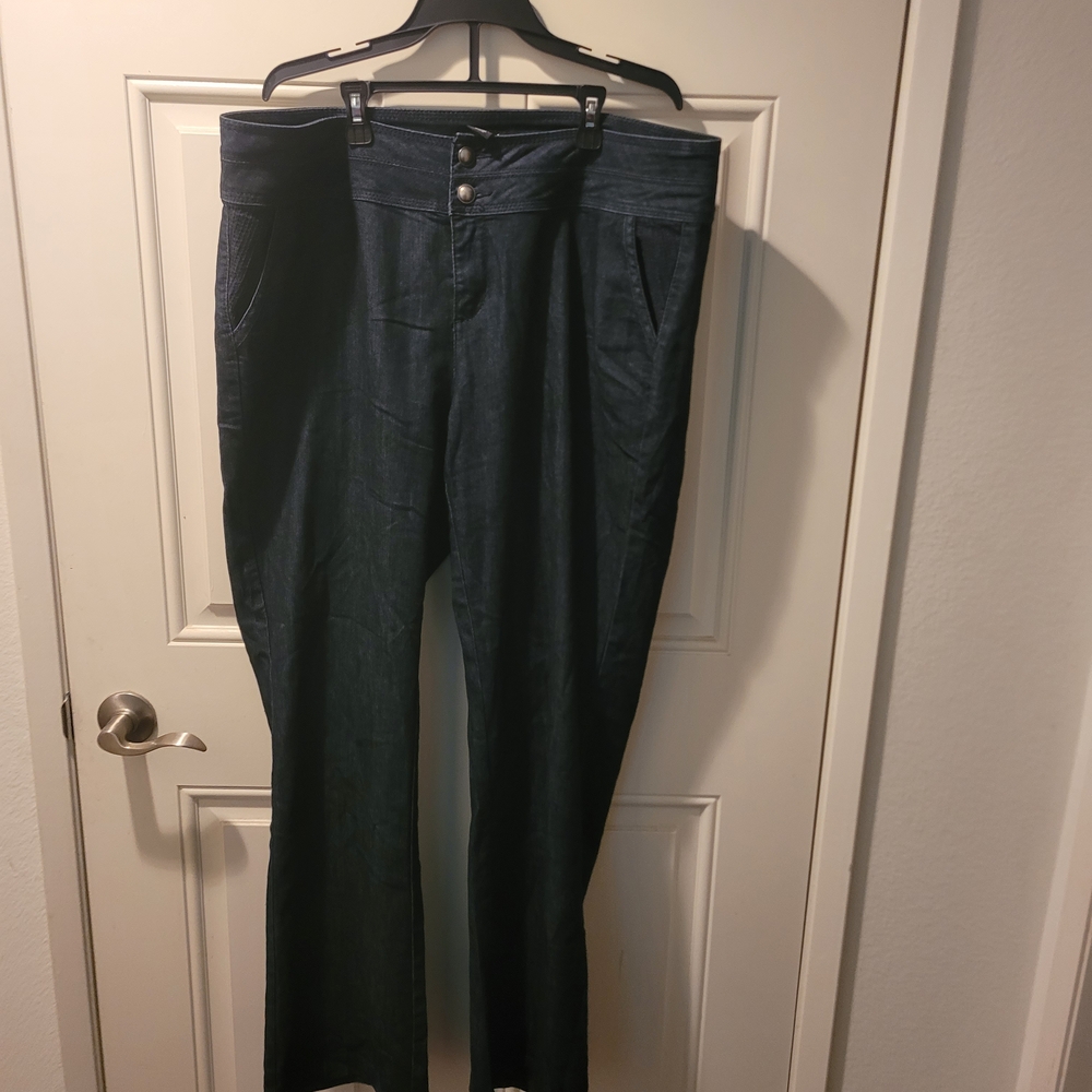 Roz & Ali Deep Indigo Flare Jeans